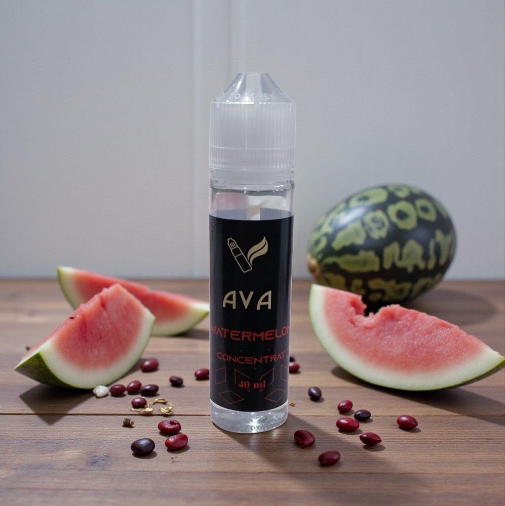 Aroma cu gust de pepene rosu 40 ml dulce si placut, cu aroma de durata. Intensa si echilibrata .