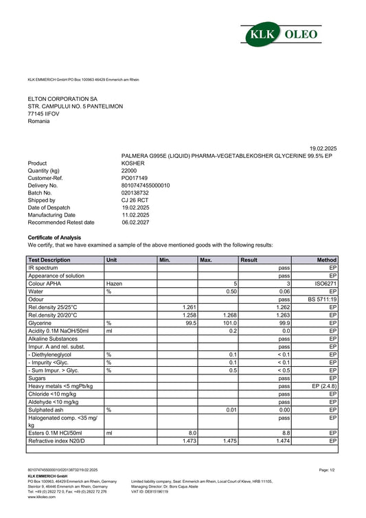 Ce este certificatul de analiza (CoA) si de ce este esential pentru producatori