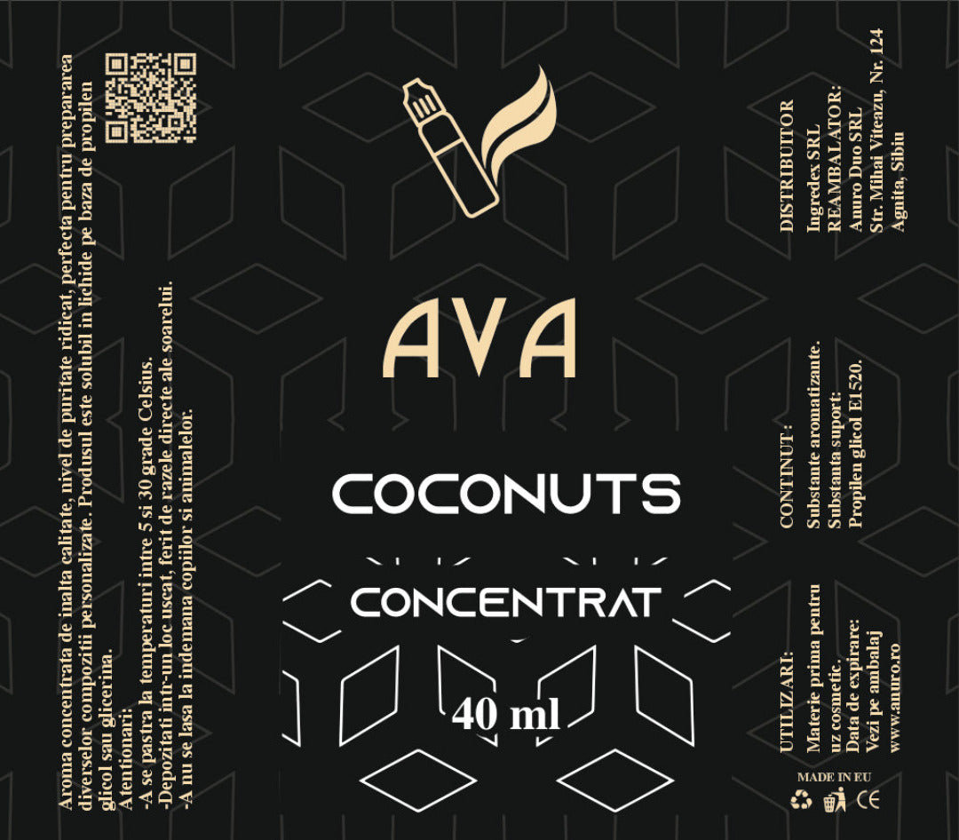 Miros tropical de cocos pentru proiectele tale, sticla concentrata, picatura de aroma cocos intensa.