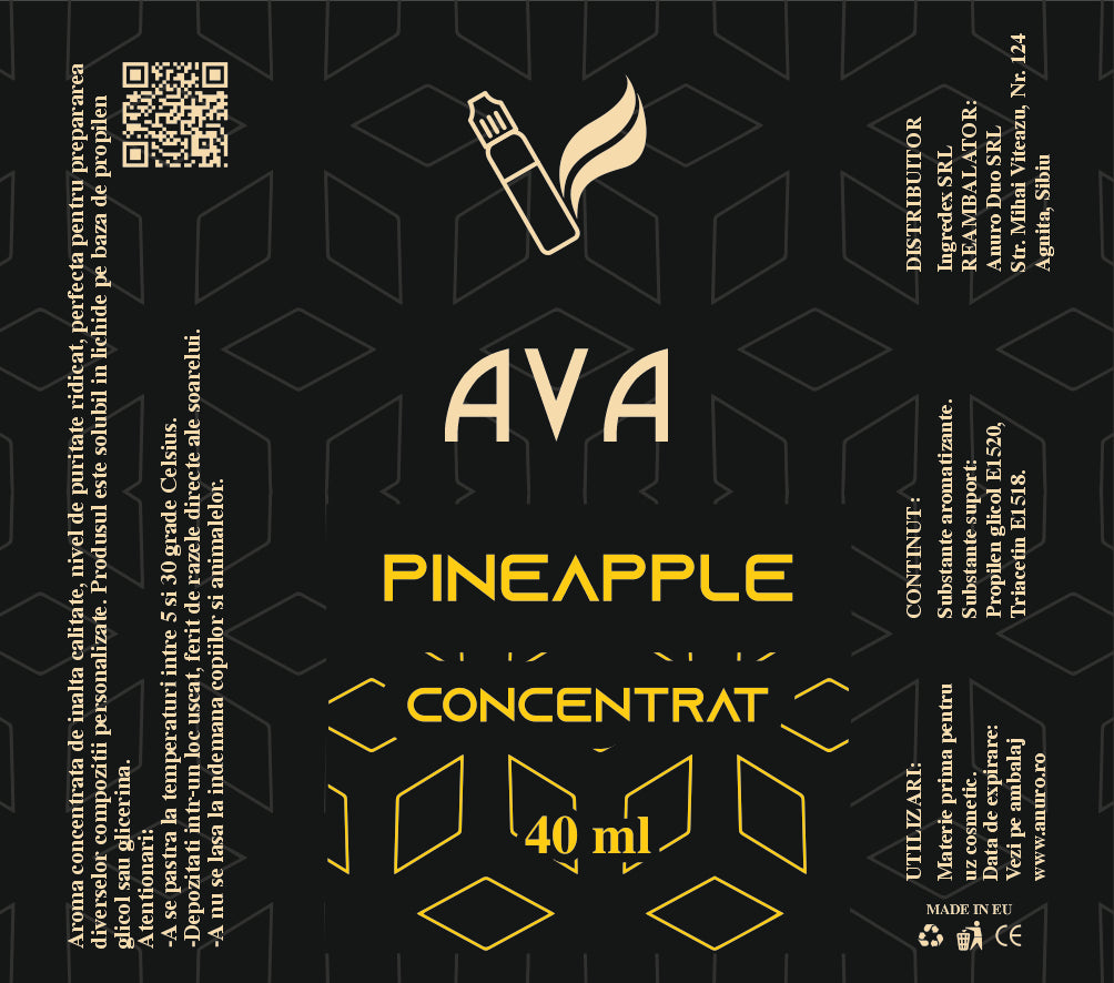 aroma ananas esenta concentrata care aduce in orice preparat gustul autentic