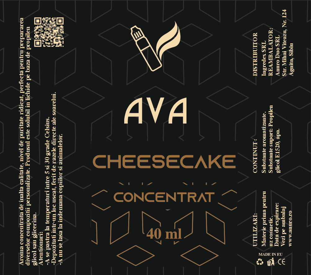 Aromă concentrată de cheesecake – cremoasă și dulce, ideală pentru deserturi