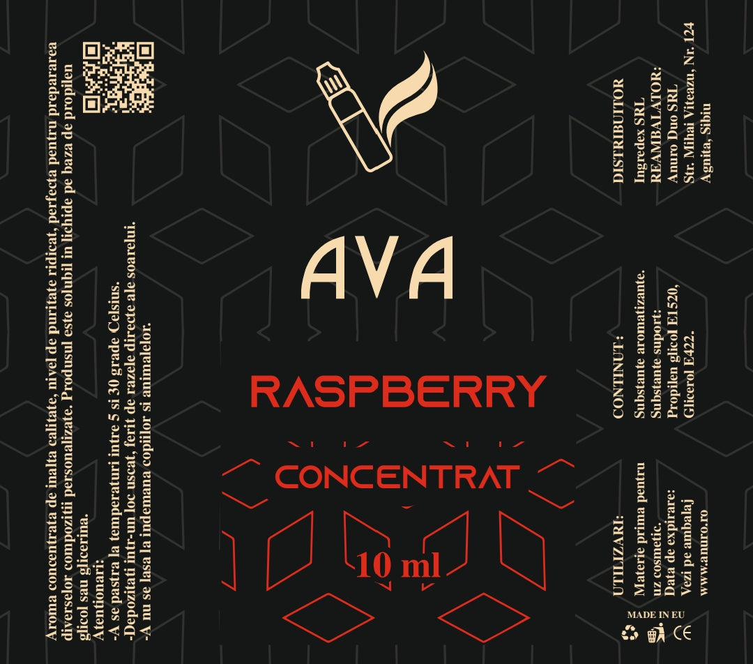 Zmeura Concentrata - Concentrat Natural 10 ml AVA Anuro . Gust si aroma intensa!
